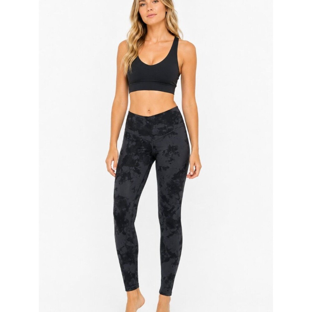 Jenni Intimates On Repeat Leggings Women Small Tie Dye Crossover Waist